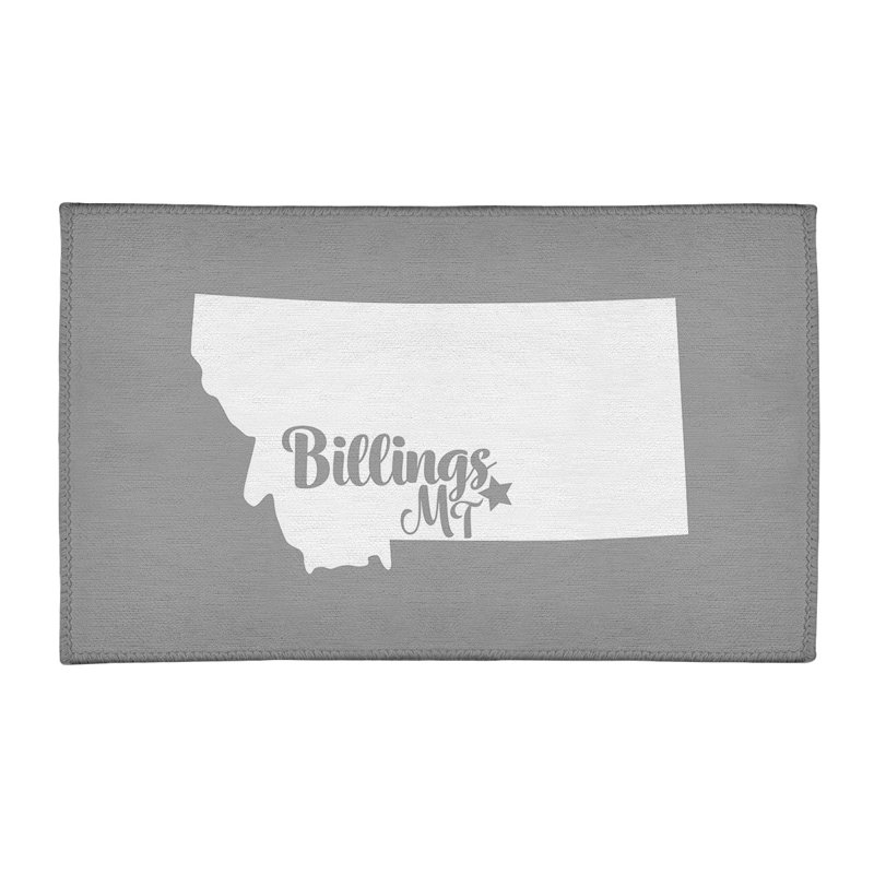Tapis gris zone en polyester billings montana, Rectangle 3 pi x 5 pi