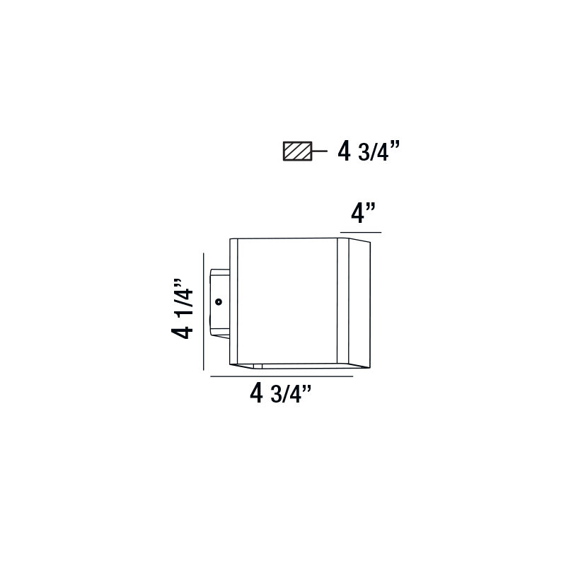 Crest LED Wall Light, Aluminum