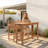 3 Pieces Outdoor Patio Bars Set  with Rectangular Table and HDPE Chairs-352214216