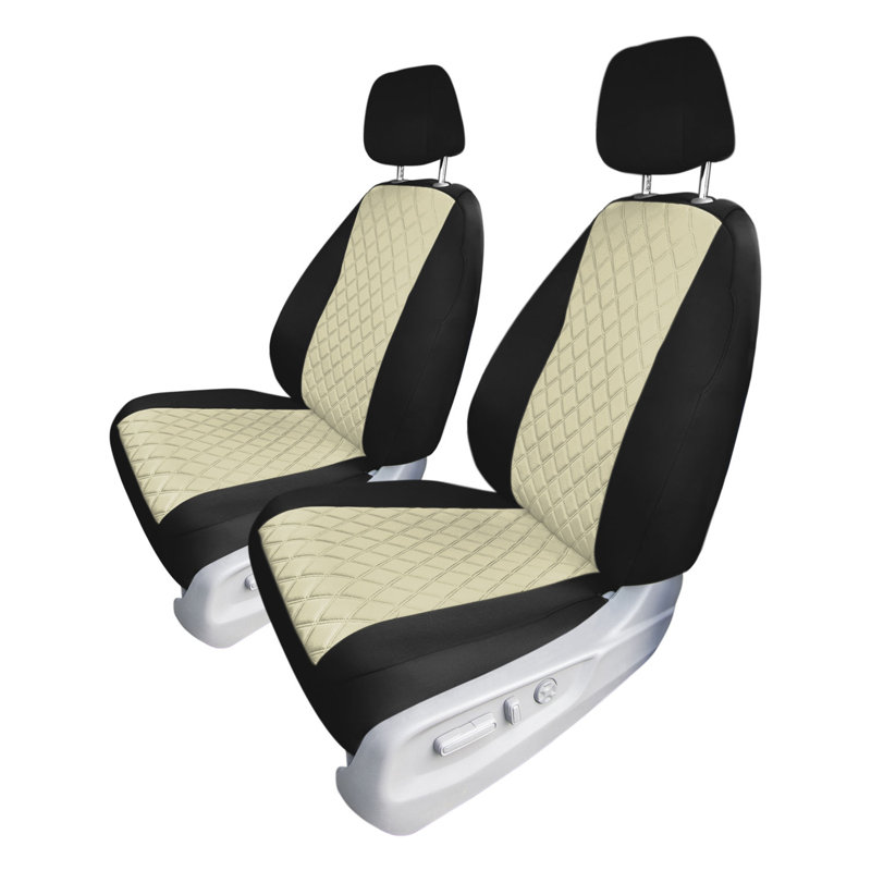 Neoprene Car Seat Covers Front Set Custom Fit for 2018 2023 Honda Odyssey, Beige/Black