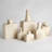 Tall Stack Ivory Ceramic Table Vase-49510916