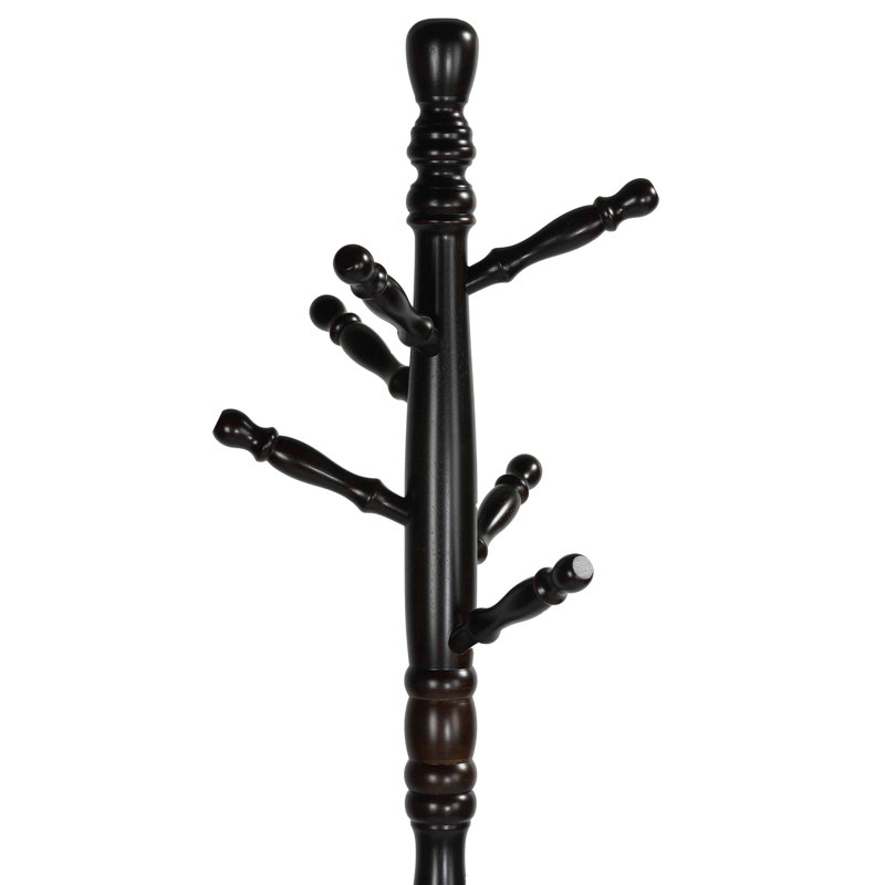 Shoreland Solid Wood Freestanding Coat Rack, Walnut