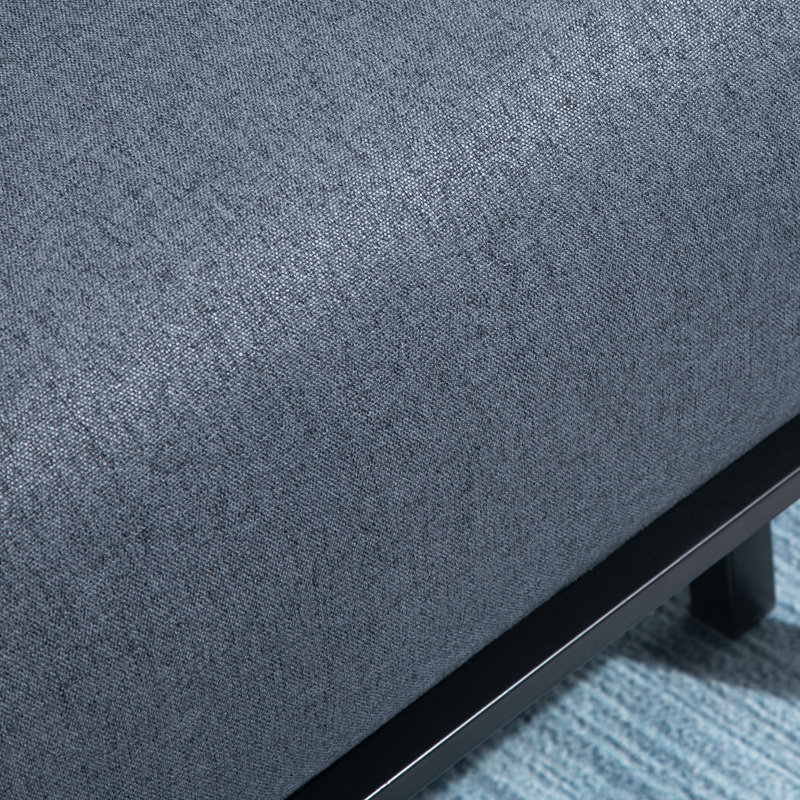 Kendall 75cm Upholstered Convertible Sofa, Black