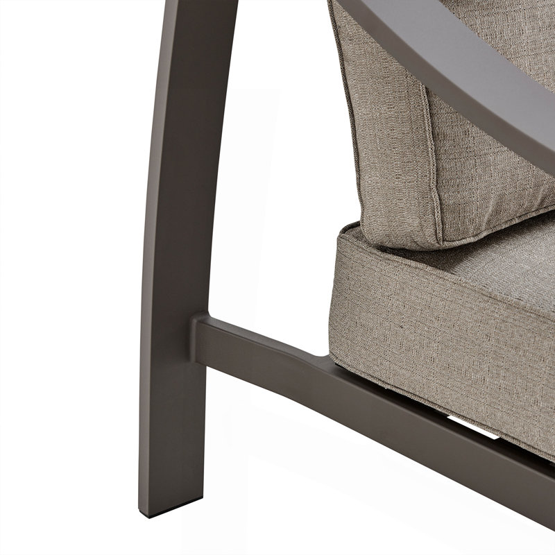 Canapé d'extérieur en aluminium brun Umbriax