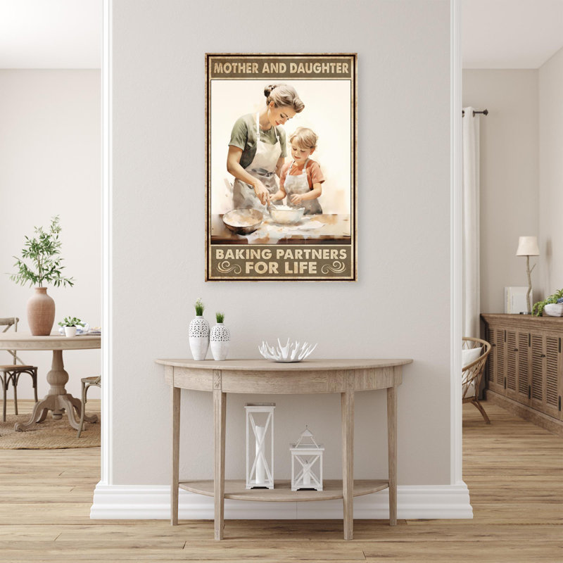 Leshea, mère et fille sur toile, H 36 po x l 24 po x P 1,25 po