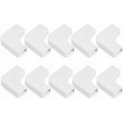 Cable Trunking TEE Connector, 40mm x 25mm, White, Pack of 10