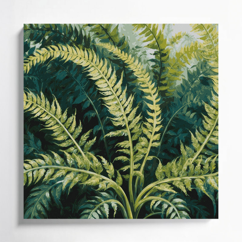 Art mural sur toile Botanical Adiantum, H 12 po x l 12 po