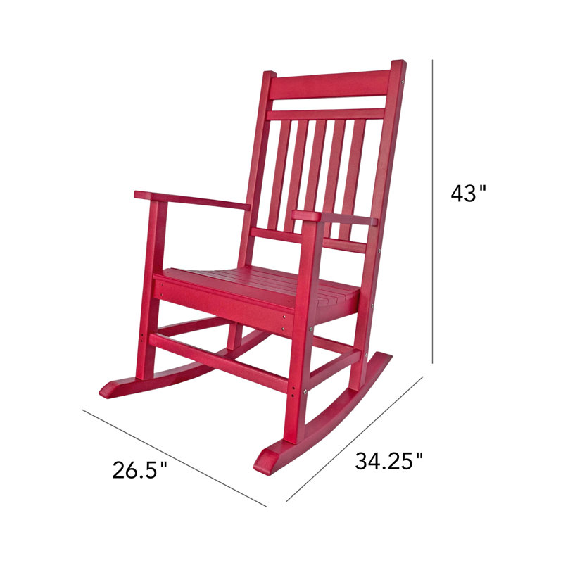 Chaise berçante d'extérieur Wallis, Rouge