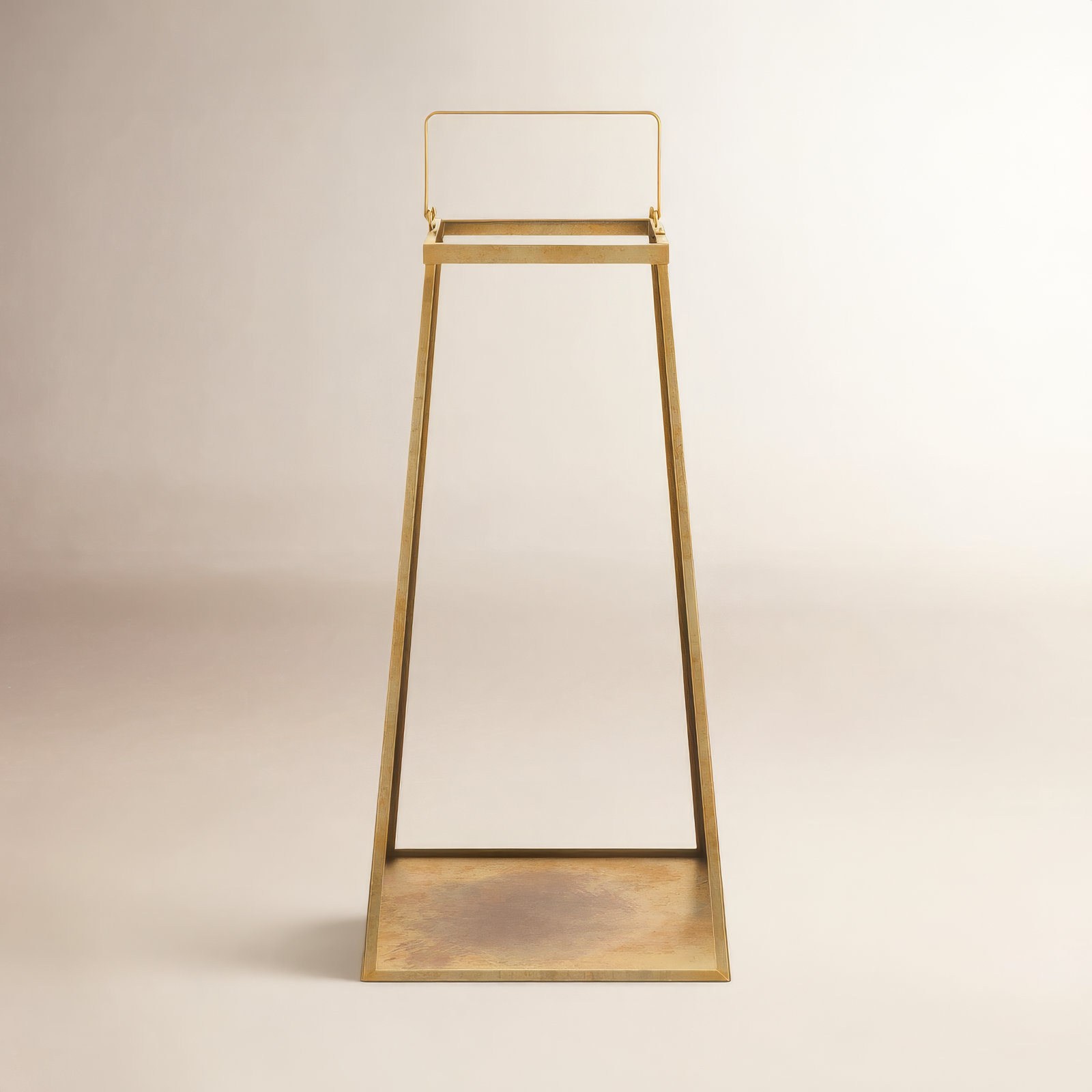 Metal Lantern Candle Holder, 14.75" H x 7.5" W x 7.5" D