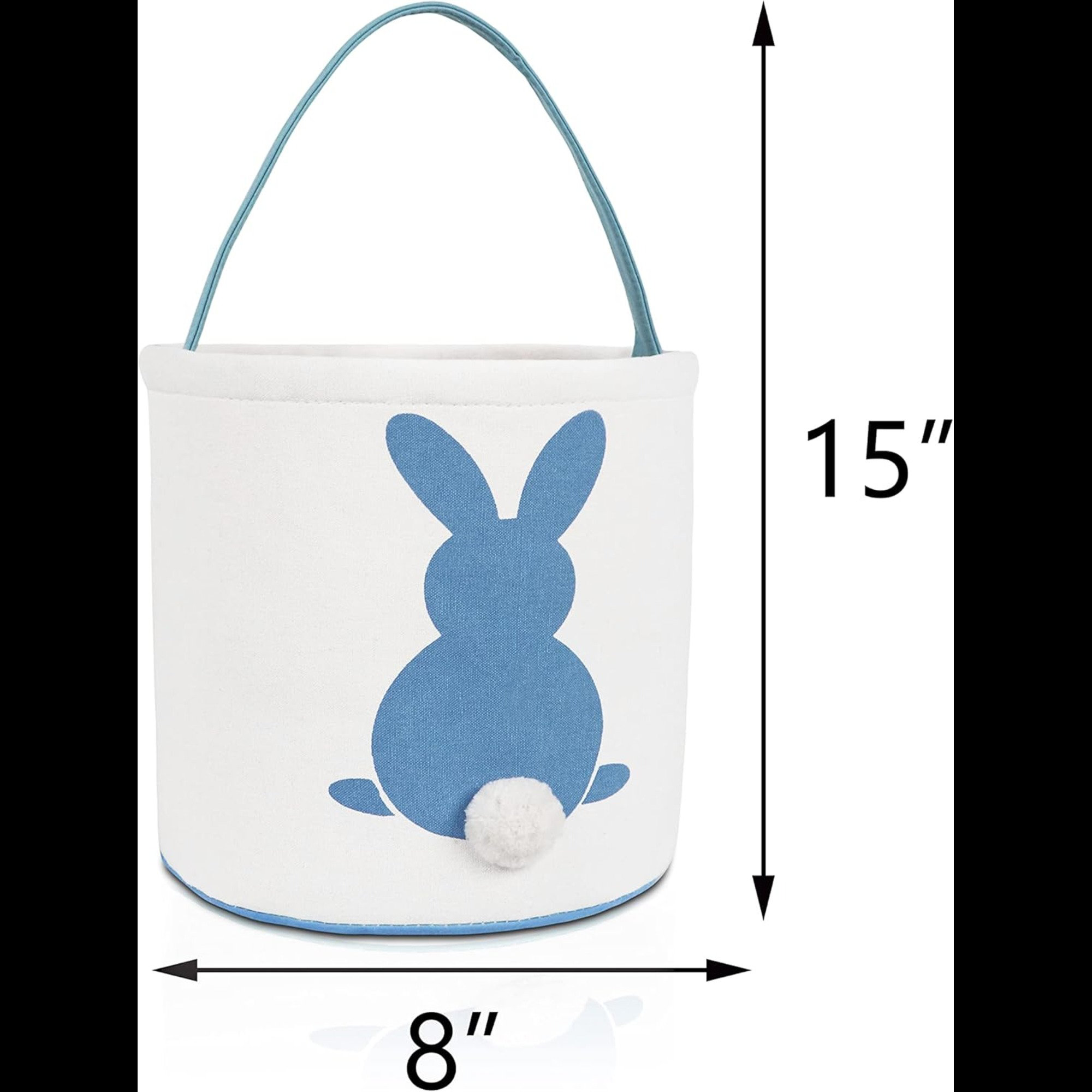 The Holiday Aisle® Easter Bunny Basket Bags, Rabbit Bucket Tote For ...