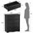 Dresser for Bedroom, 36" Modern 4 Drawer Chest with Brushed Metal Handles, Unique Base Design for Bedroom, Living Room, Hallway, Black-911790148