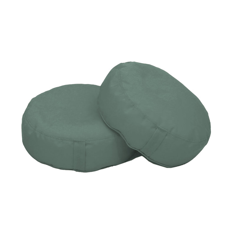 Coussin à billes rond 16 po Element, Turquoise poussiéreux
