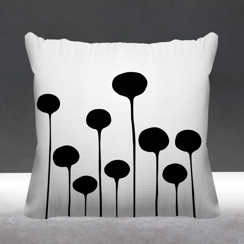 Housse et insert de coussin carré extérieur Courtland, Noir, L 17 po x H 17 po