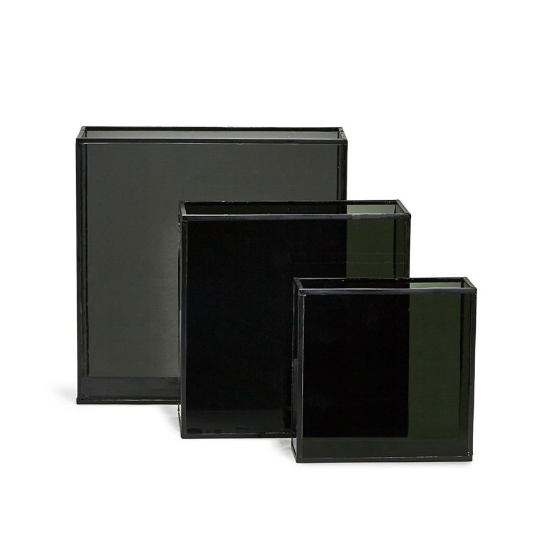 Ensemble de 3 vases carrés Smokewindows