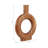 Handcrafted Mango Wood Decorative Vase With Circular Design