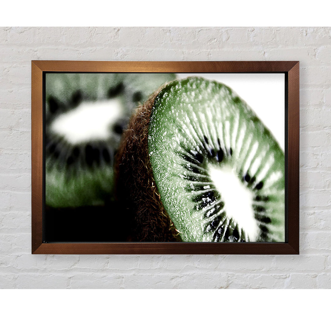 Gerahmtes Wandbild Fresh Kiwi 1