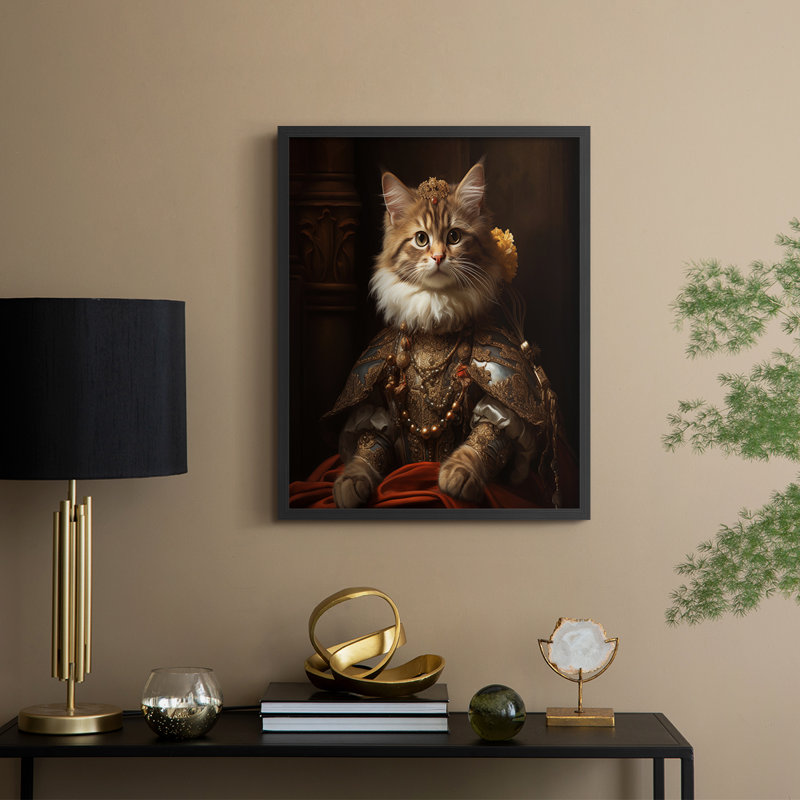ANIMALS Series CLX - reproduction encadrée de qualité supérieure - prête à être accrochée - aucun clou requis, Noir