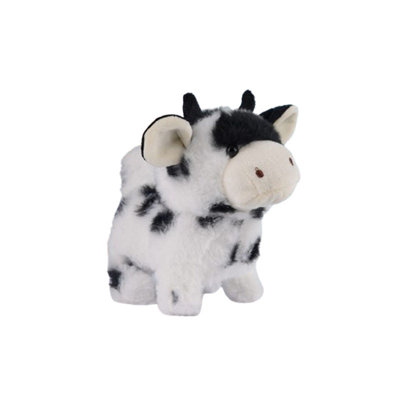 Articles de bureau Simulé jouet de vache en peluche brune avec collier Jouet interactif pour la décoration de jeu