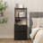 Modern Night Stand with Bookshelf-109324384