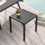 Table d'appoint d'extérieur carrée en aluminium Herv-1809958370