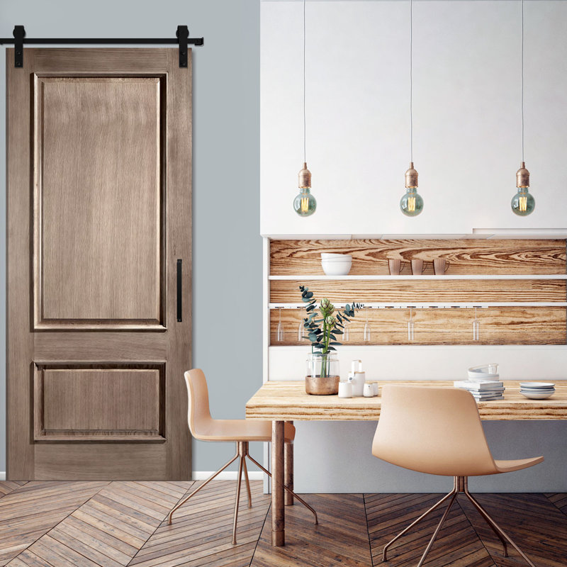 Matte Black Steel 60-Inch Barn Door Hardware Kit