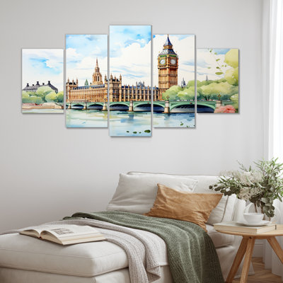  «Big Benlondon Skylines III - London Multipanel Wall Art, ensemble
