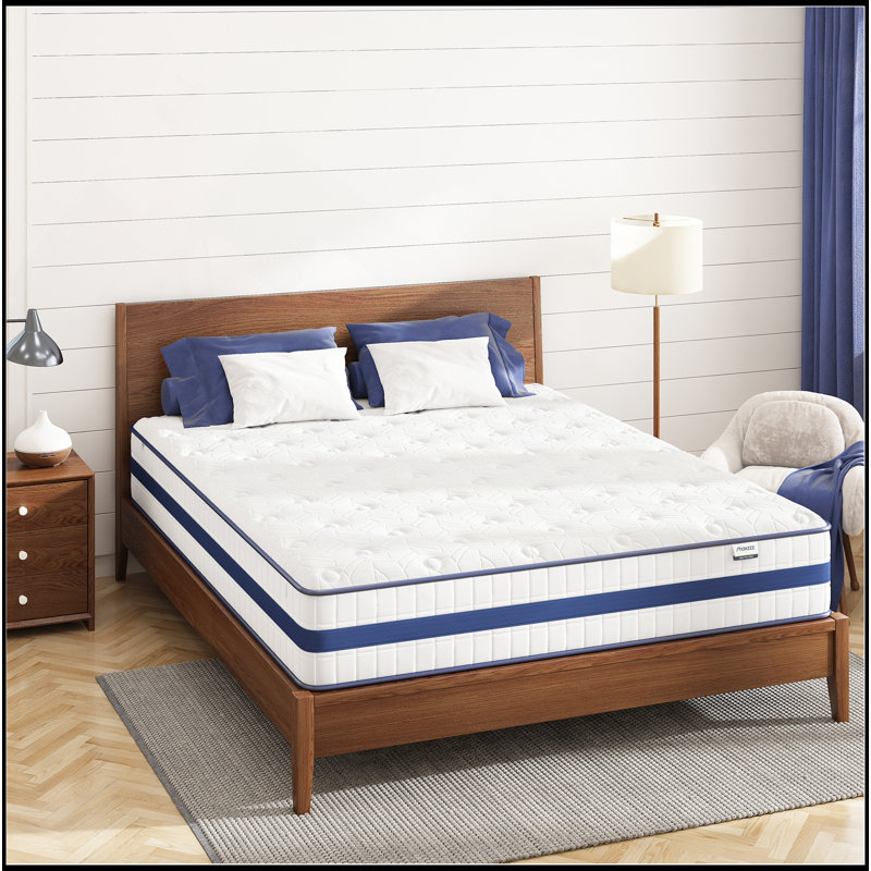 Matelas, matelas hybrides dans une boîte soulagement de la pression et soutien, mousse à mémoire de forme rafraîchissante et ressorts ensachés individuellement pour isoler le mouvement, matelas de luxe