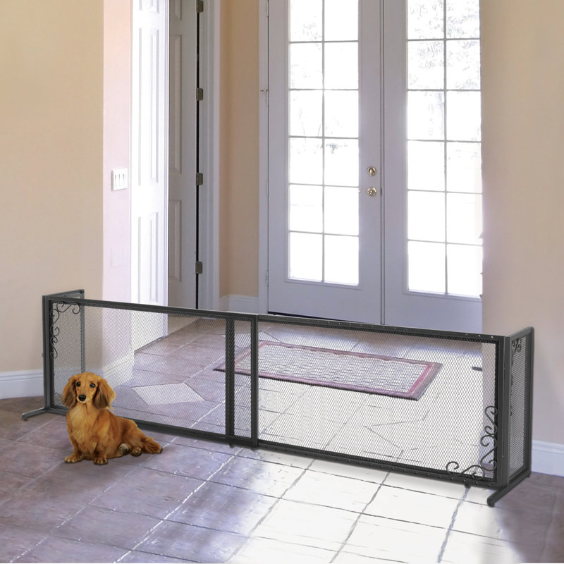 Barrière pour animaux autoportante, Bronze antique, l 40 po