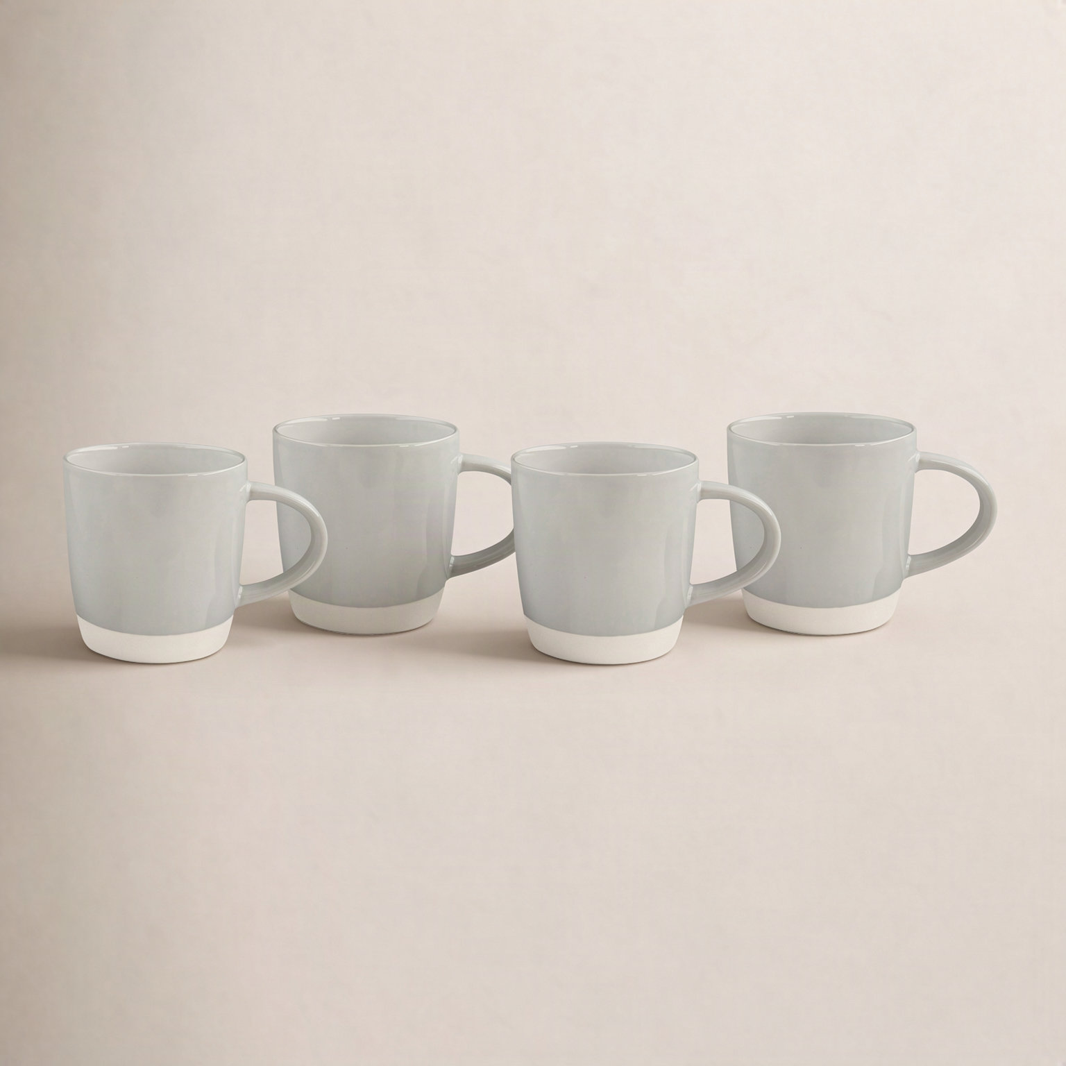 Shell Bisque Porcelain Mug, Gray