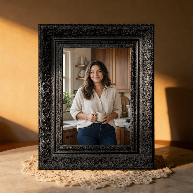 Cadre photo mural noir 1PC 8 "x 10" avec profil décoratif