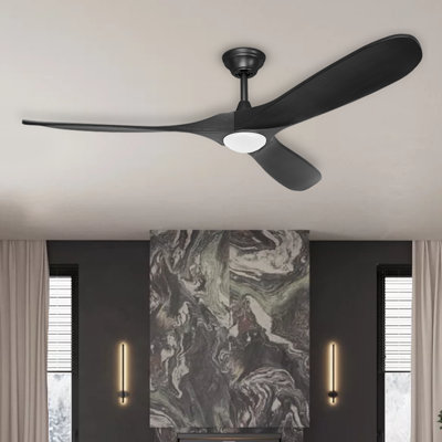 Netrapal 3-Blade Indoor Ceiling Fan with Remote and Light,3 LED Colors,6 Speed DC Motor,Timer