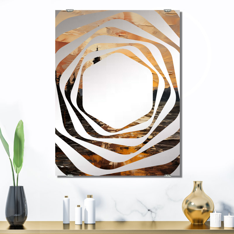 Accetturri - Grand miroir mural Coastal Sunset MIR132994, 32 po x 24 po