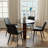 5-piece Round Tempered Glass Top Dining Set