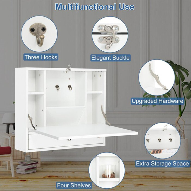 Ganna Floating Desk, White