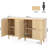 59.74" Modern Walnut Buffet Sideboard Cabinet With Storage-293786728