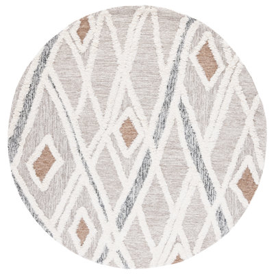 Addelyn Striped Wool Hand Tufted Area Rug