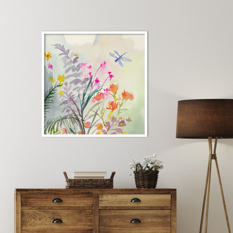 «Wild Florals» par Jacob q, impression sur bois encadrée, H 25 po x l 25 po