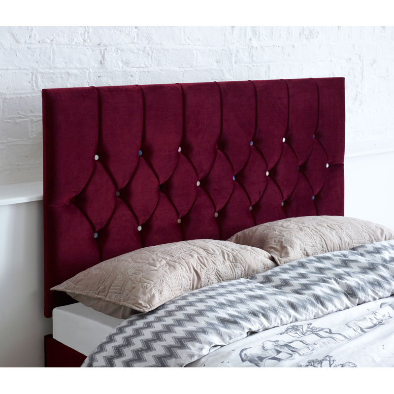 Linda Upholstered Headboard, Single (3'), Berry