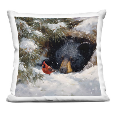 Coussin décoratif chaleureux Warm Watch From The Den, 18 po x 7 po x 18 po, par Tina LeCour