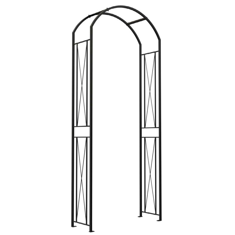 100cm W x 36cm D Metal Arbour in Black