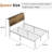 Metal Platform Bed, with LED Storage Headboard-604250381-604250378