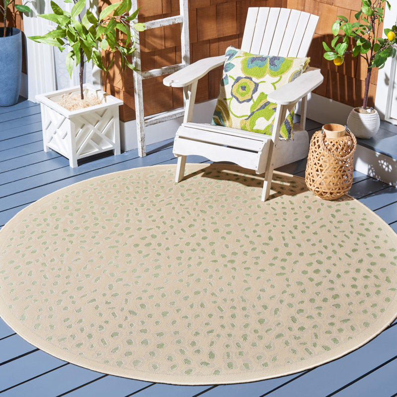 Tapis d'intérieur / extérieur Courtyard Performance, Rond 6 pi 7 po