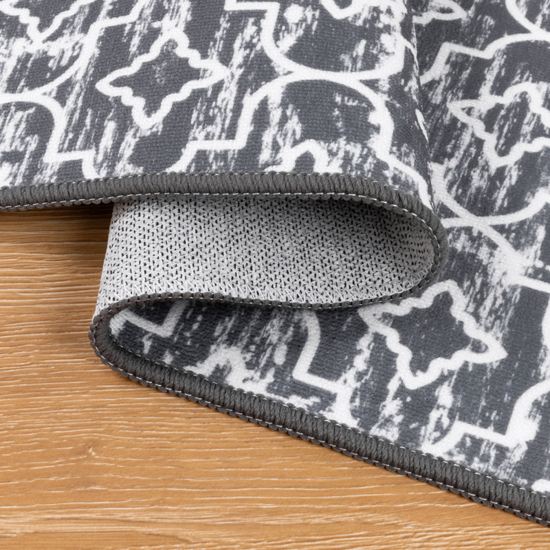 Tapis de cuisine antidérapant lavable à la machine, Gris