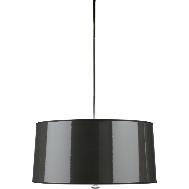Penelope 3 - Light Drum Chandelier, Black Ceramik Parchment