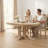 Extendable Farmhouse Round Dining Table - Retro Style With Durable Wooden Frame, Seats 6-414046670