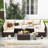 4" Outdoor Replacement Cushion Set Seat/Back Cushion for Patio Furniture-1498791013