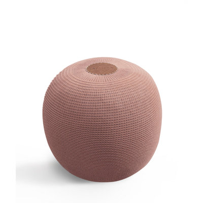 Handmade Acrylic Pouffe, Orange, 15.7 x 15.7 x 17.7 inches | 100% Acrylic Fabric, Soft Polyester Filling | Perfect for Living Room, Bedroom, or Outdoor Seating, Stylish and Versatile Accent Piece