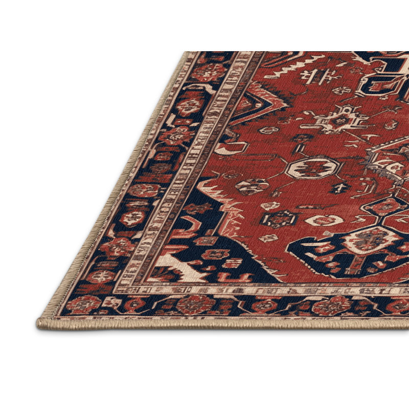 Machine Washable Persian Brown Area Rug, Rectangle 3' x 5'