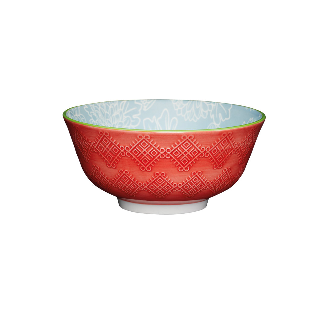 500ml Glazed Stoneware Floral Soup Bowl