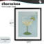 «Margarita Glass on Blue», reproduction sous verre encadrée, design par Robin Maria-564702705-564702718